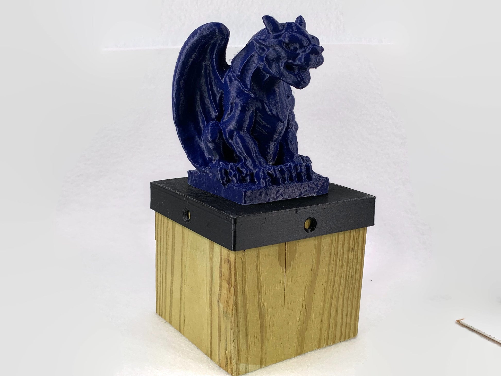 FENCE POST CAP for Gargoyle Figurine - Mounting Connector to fit a 4X4 Fence Post