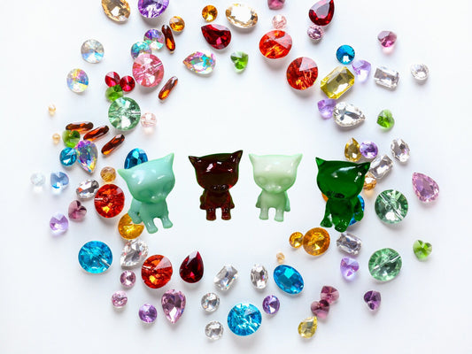 Cat Figurine "Little Birthstone” Series