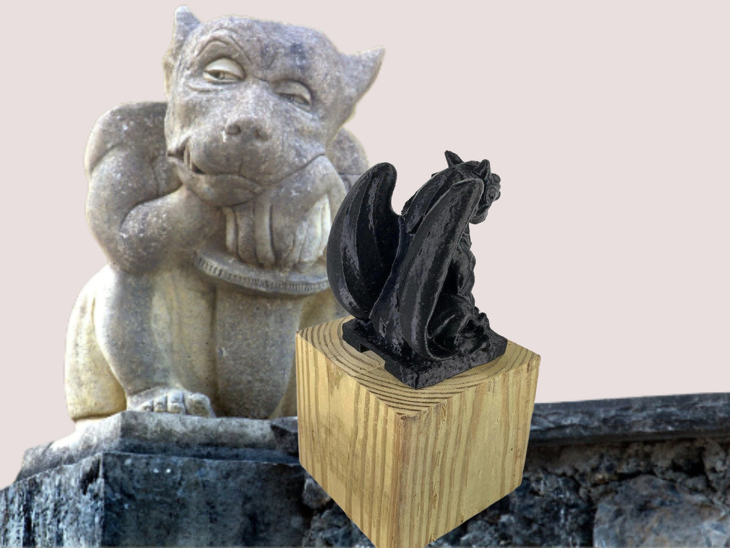 Medieval Dragon Gargoyle Fence Post Toppers & Desk Book Ends