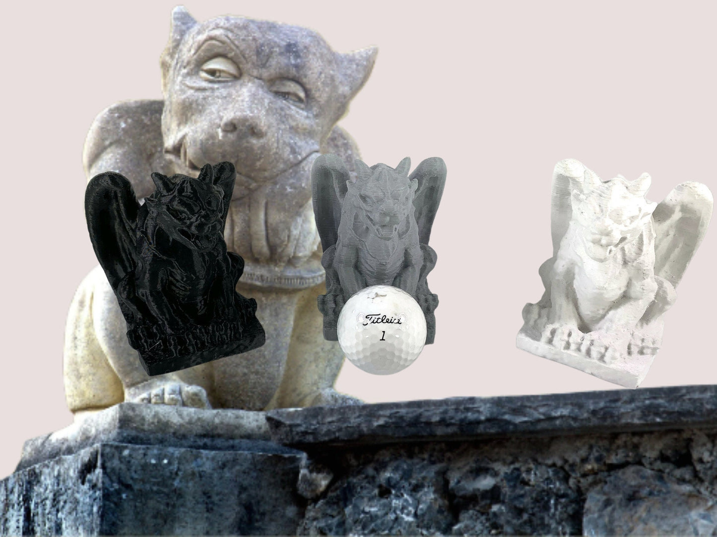 Medieval Dragon Gargoyle Fence Post Toppers & Desk Book Ends