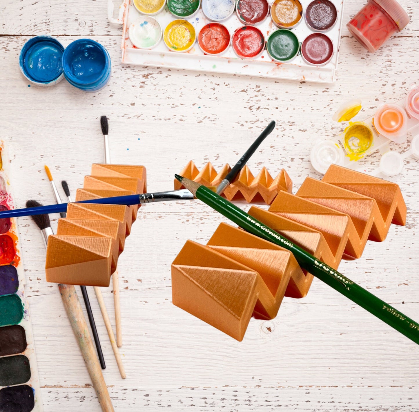 Paint Brush Holder, Pen and Pencil Holder, desktop organizer